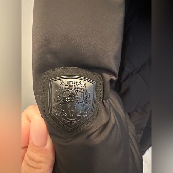 RUDSAK Black Puffer Jacket with Faux Fur Hood - Picture 7 of 12